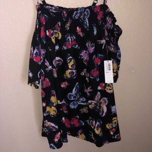 off the shoulder blouse with spaghetti straps